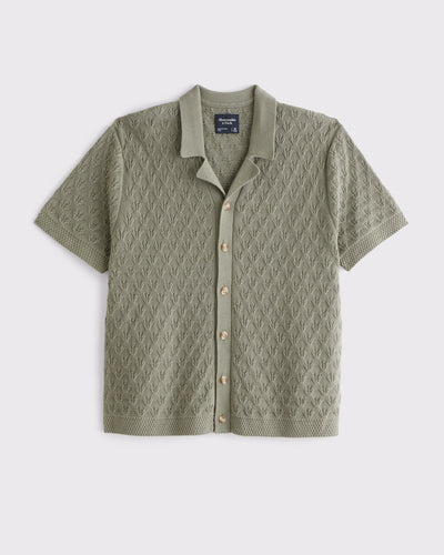 100% Cotton Button-Through Sweater Polo
