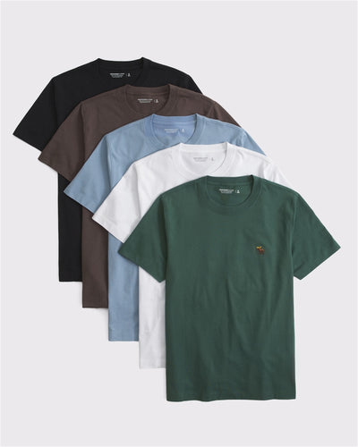 5-Pack Slim Polished Signature Icon Tees
