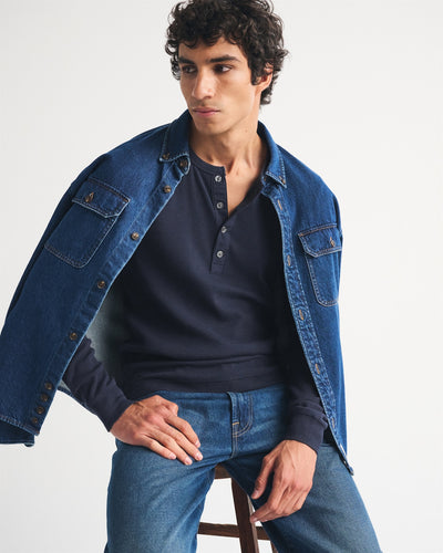 Essential Slim Ribbed Henley