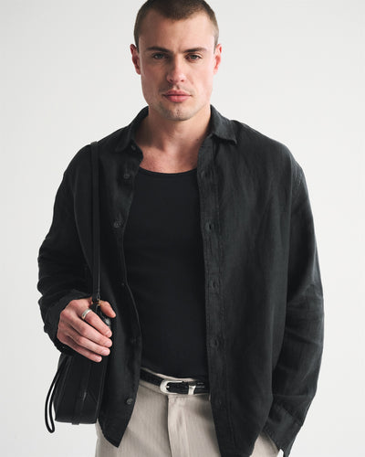 100% Linen Button-Up Shirt