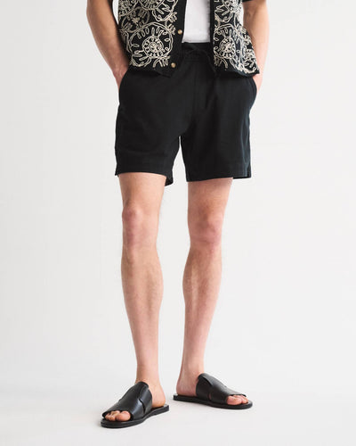Linen-Blend Pull-On Short