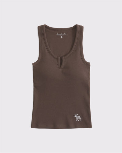 Bra-Free Rib Icon Notch-Neck Tank