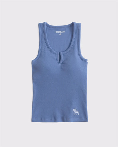 Bra-Free Rib Icon Notch-Neck Tank