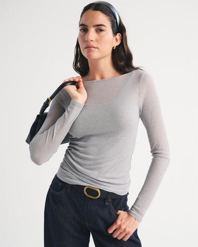 Long-Sleeve Rib Top and Tank Set