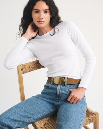 Long-Sleeve Tuckable Jersey Baby Tee