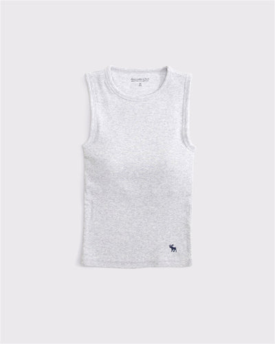 Bra-Free Rib High-Neck Icon Tank