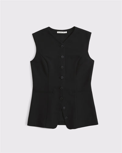 Bra-Free Tailored Button-Up Vest
