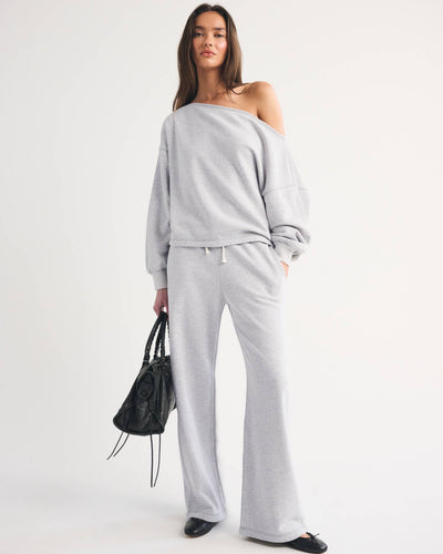 High Rise Sunday Terry Wide Leg Sweatpant
