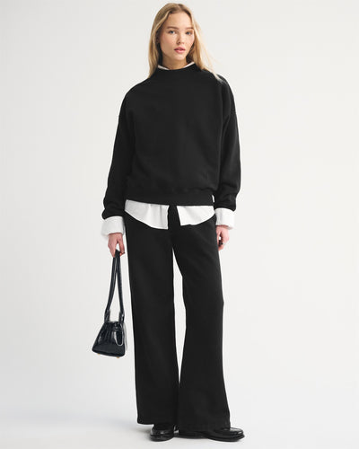 High Rise Sunday Wide Leg Sweatpant