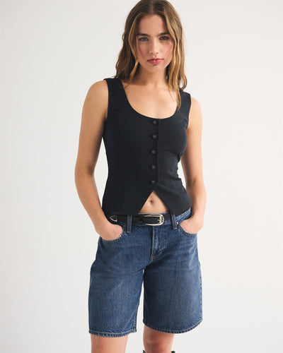 Low Rise Denim Jort