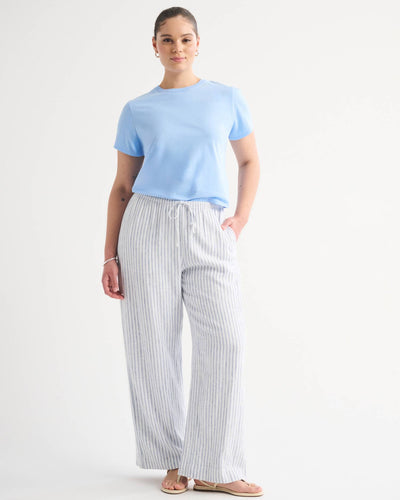 Linen-Blend Pull-On Pant