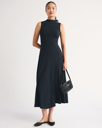 Mockneck Knit Maxi Dress
